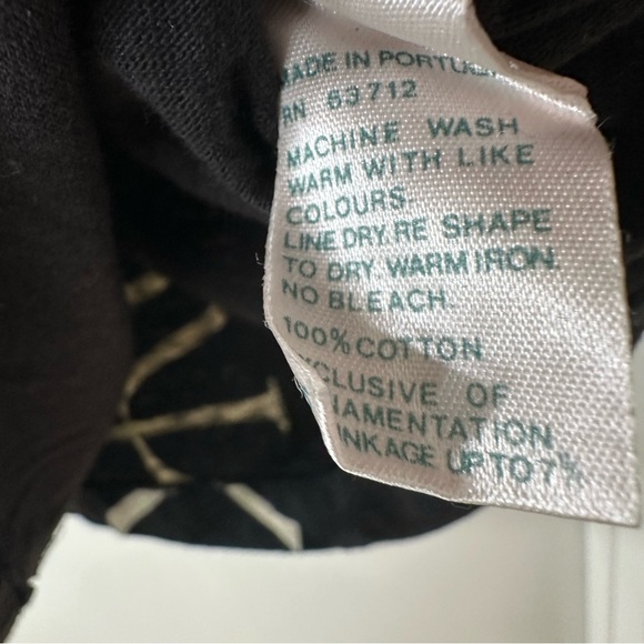 Unisex Black Graphic Oversized T-Shirt with Greek Letters, Size 1 (Small) - Picture 4 of 5